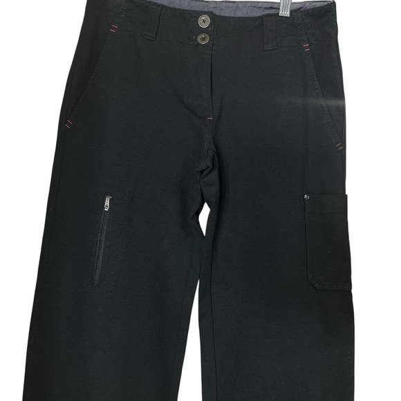 Title Nine Hepburn Ponte Cargo Pants Size 6 Stretch Wide Leg Hiking - Picture 2 of 14